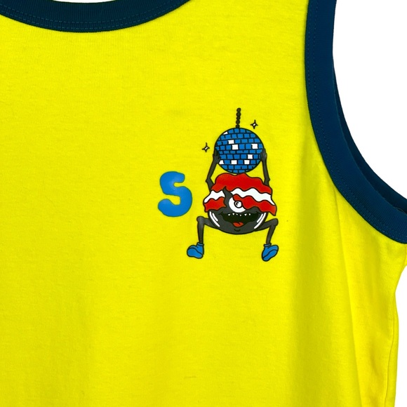 Stella McCartney Kids Size 14 Years Music Monsters Jersey Rib Tank Cotton Blend - Picture 3 of 4